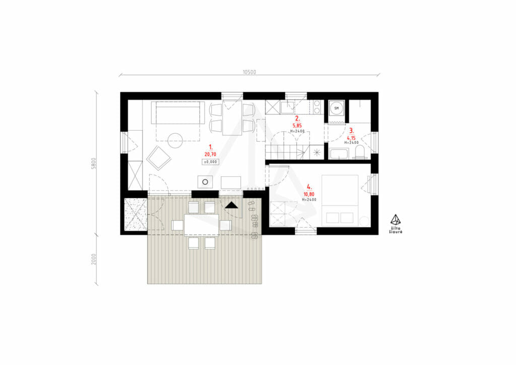 tipinis-projektas-kuosa-planas-I-a pirmo aukšto planas