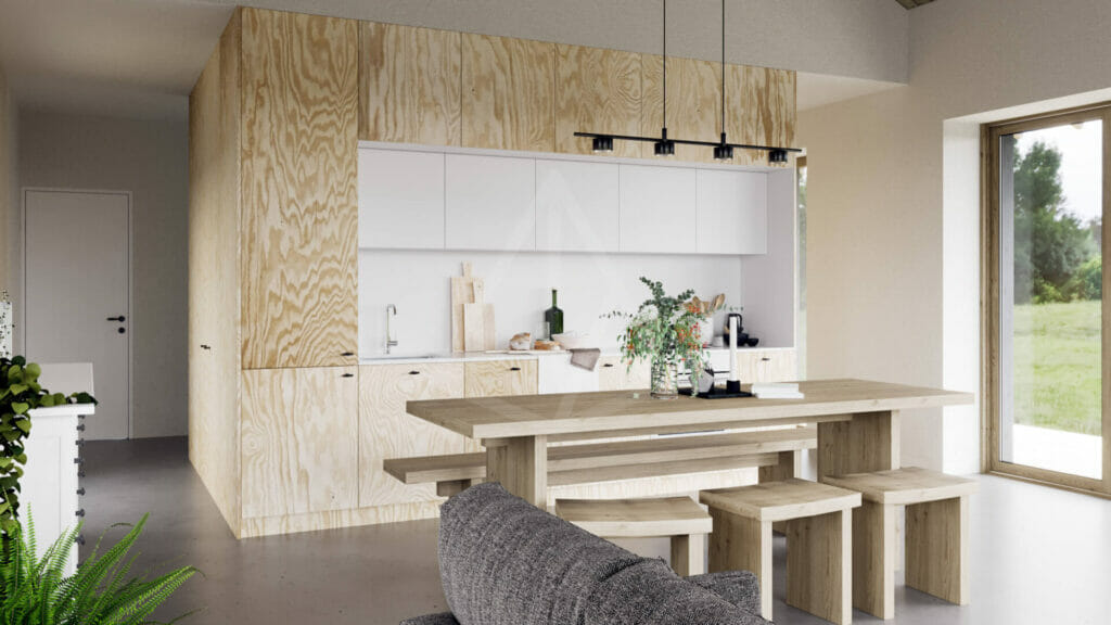 tipinis-projektas-perkuno-ozelis-silta-siaure-int-1 Parduodamas tipinis namo projektas dvišlaičiu stogu - Perkūno oželis