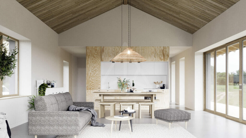 tipinis-projektas-perkuno-ozelis-silta-siaure-int-3 Parduodamas tipinis namo projektas dvišlaičiu stogu - Perkūno oželis