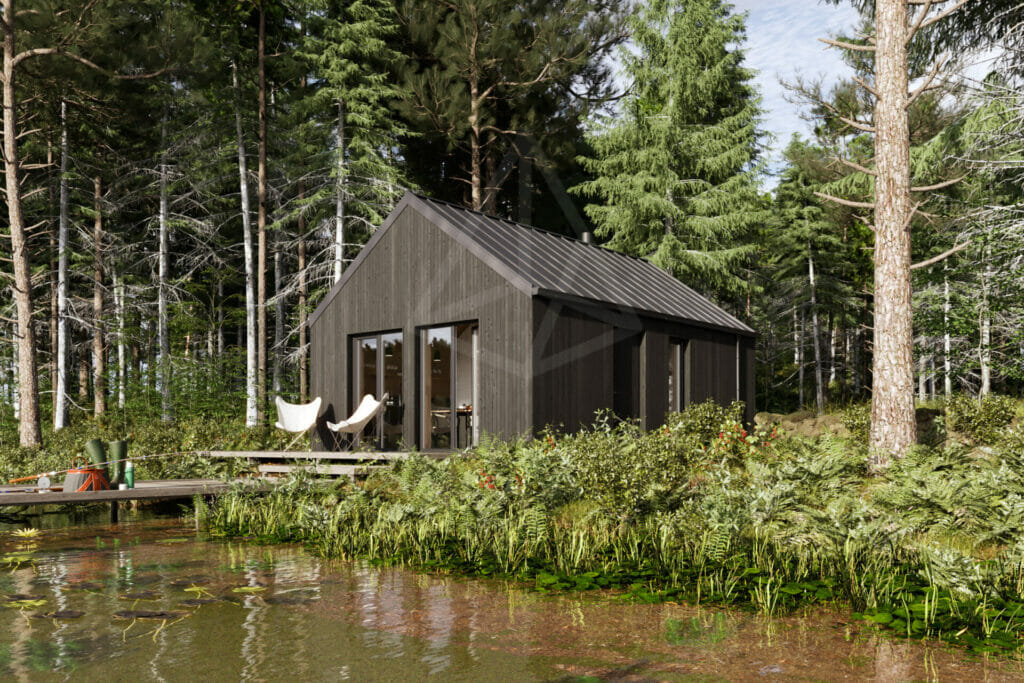 tipine-pirtis-25kv-moderni-silta-siaure-01 Pirtis, pirties projektas, 25 m2,modernaus stiliaus pirtis, rudos lentelės, balti sudalinti langai