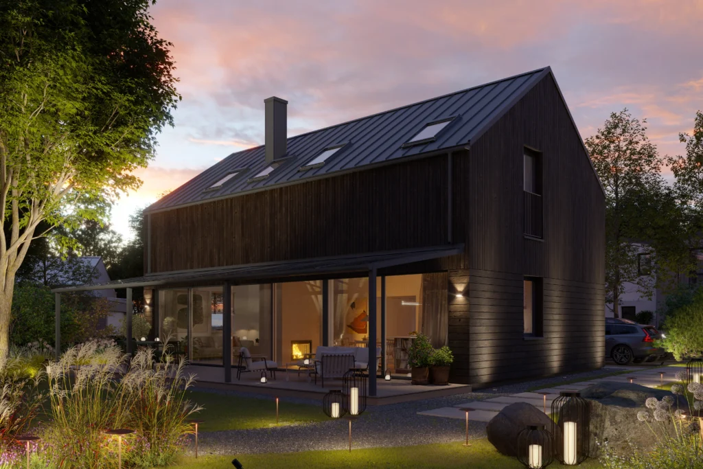 tipinis_gyvenamojo_namo_projektas_žalvarinis_exterjeras_šilta_šiaurė_04 Tipinis Gyvenamojo Namo Projektas žalvarinis Exterjeras šilta šiaurė 04