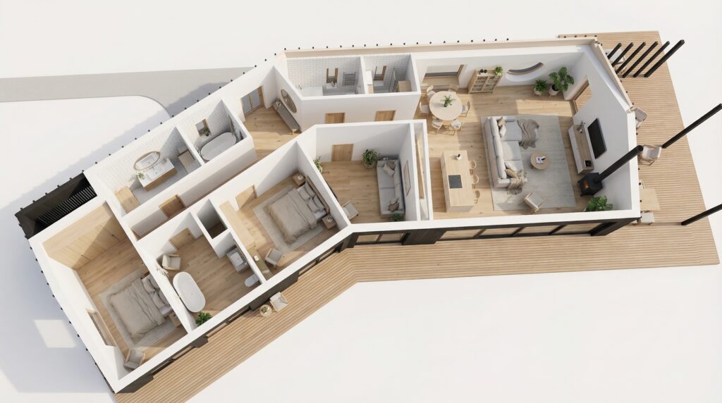 šeimos Namai šilta šiaurė Planas